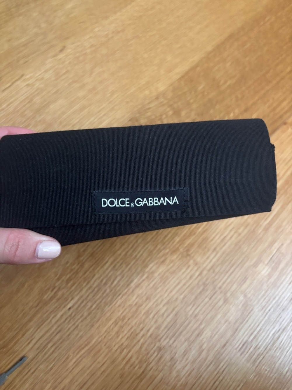 Dolce & Gabbana Black Fabric Sunglasses Sleeve with Logo